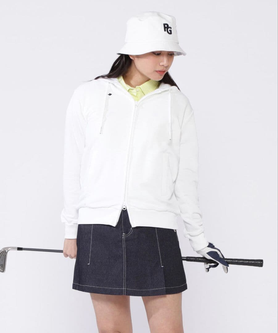 ★美品★PEARLY GATES　ハイスペックコンパクト裏毛フルジップフーディM