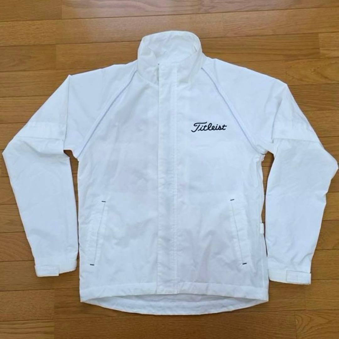 【美品】Titleist タイトリスト レインウェア ホワイト/ブラック M