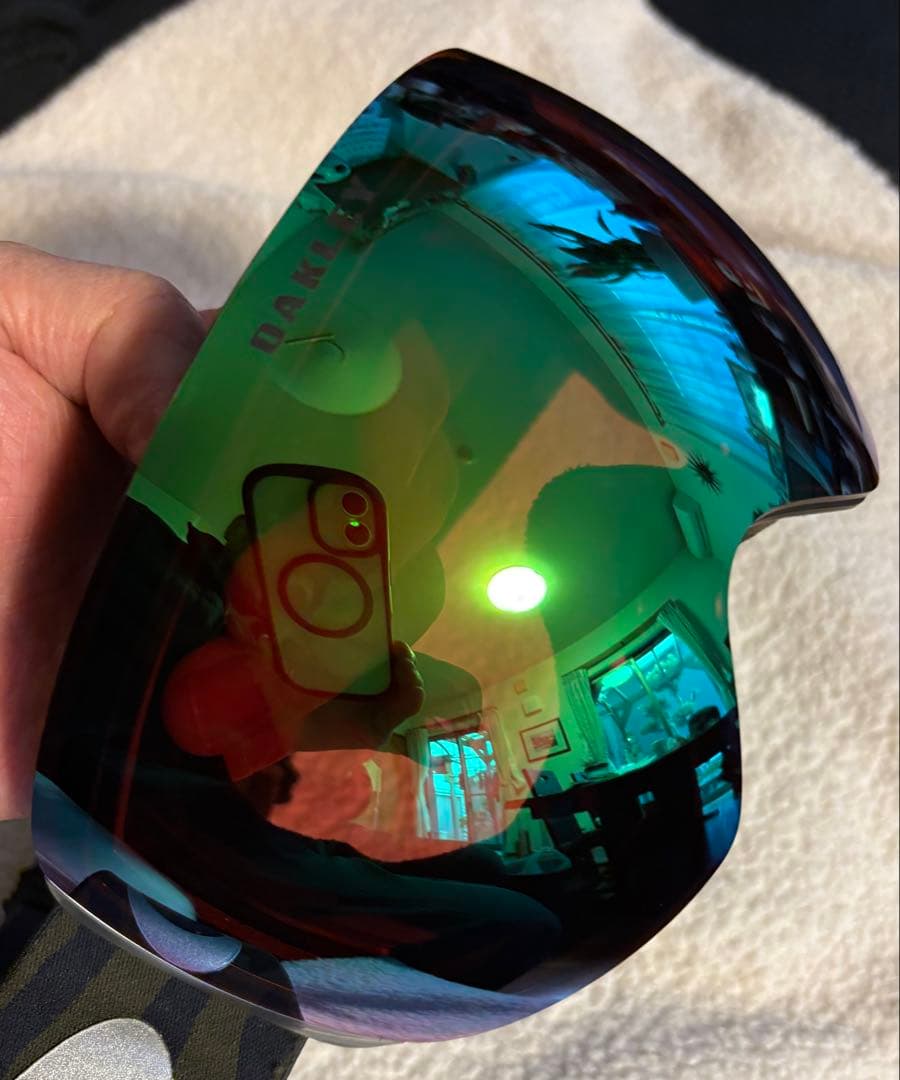 Oakley スノーゴーグル グリーン/レッドミラー