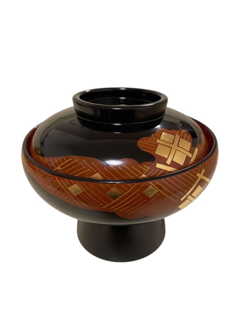 秀衡塗　金蒔絵 蓋付き漆器椀　家紋　茶懐石　お正月　おせち　お雑煮　お椀　漆