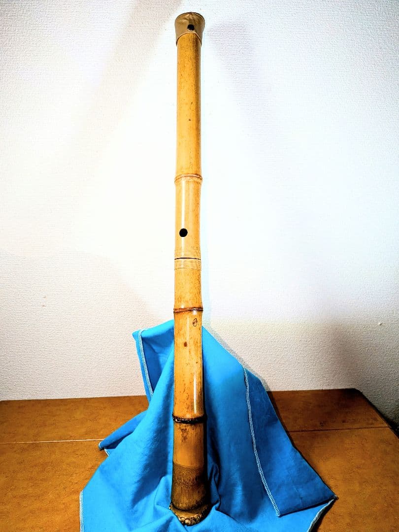 尺八　琴古流　白舟銘二印　二本繋ぎ　藤巻　二尺一寸